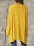 Yellow Solid Cotton-Blend Long Sleeve Paneled Sweater coat