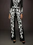 Urban Random Print Printing Straight Pants