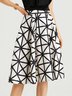 Stylewe Regular Fit Elegant Geometric Midi Skirt