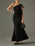 Party One Shoulder Bow Party Dress