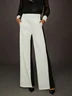 Urban Monochrome Colorblock Wide-Leg Pants
