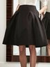 Plain Vintage A-Line Mini Skirt