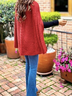 Fall Crew Neck Shift Simple Lady Daily Sweater
