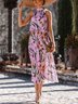 Floral Elegant Micro-Elasticity Regular Fit Dress