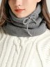 Women Warmth Faux Fur Neck Gaiter Knitted Hat