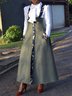 Urban Contrast Stitching Regular Fit Skirt