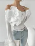Urban 3D Floral Off The Shoulder Blouse