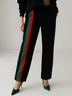 Casual Color Block Straight Pants
