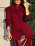 Elegant Plain Lapel Collar Blazer
