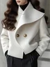 Casual Plain Stand Collar Jacket