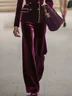 Elegant  Velvet Wide Leg Pants