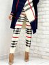 Casual Plaid Sweater Legging Pants