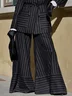 Urban Striped Fashion  Wide Leg Pants