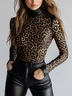 Urban Leopard Turtleneck Blouse