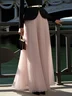 Elegant Plain Maxi Skirt