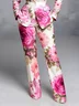Elegant Floral Printing Straight Pants