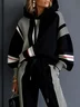 Urban Geometric Relaxed Fit Hoodie
