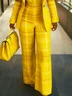 Urban Plaid Printing Wide Leg Pants