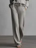Casual Plain Straight Pants