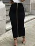 Urban Zipper Plain Maxi Skirt